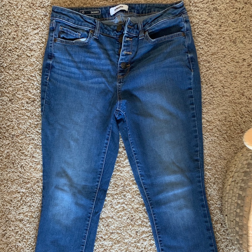 Sonoma Skinny jean high waisted with button fly